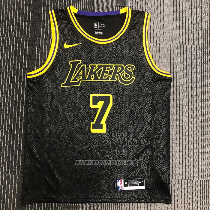 Camiseta Los Angeles Lakers Carmelo Anthony NO 7 Black Mamba Negro